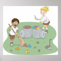 Eco-Friendly Kids Cleaning Campsite Recycling 