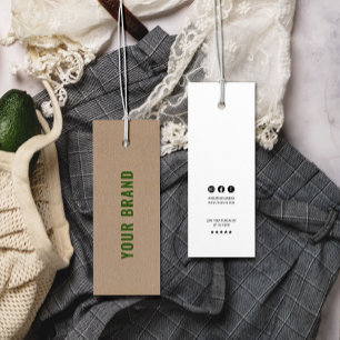 Eco Friendly Kraft Brand Name Clothing Hang Tag