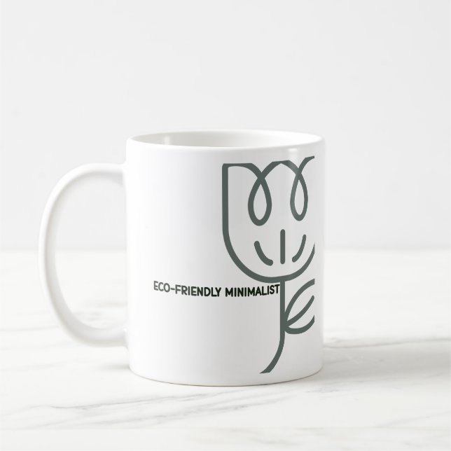 Eco-friendly Minimalist Design Coffee Mug (Left)