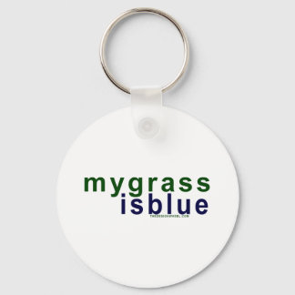 Eco-Friendly My Grass Is Blue Key Ring