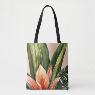 "Eco-Friendly Natural Leaf Print Tote Bag"  Bag