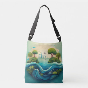 Eco-Friendly Nature and Renewable Energy Design Crossbody Bag
