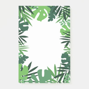 Eco friendly palm leaves, tropical design post-it notes
