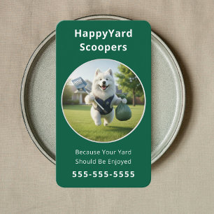 Eco-Friendly Pet Waste Removal Pet Yard Cleaning Business Card