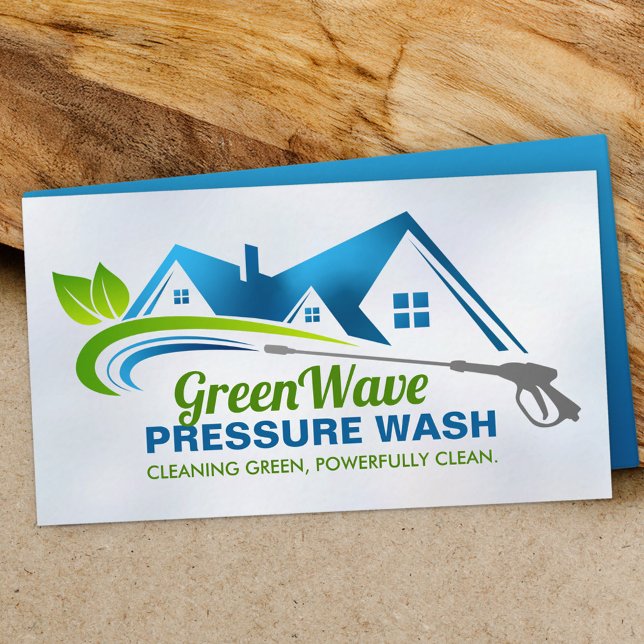 Eco Friendly Pressure Wash services Business Card (Creator Uploaded)