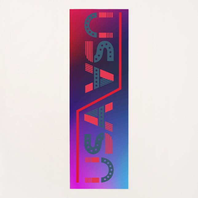 Eco Friendly Rainbow Colour Comfortable Yoga Mat (Front)