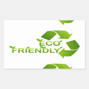 Eco Friendly Rectangular Sticker