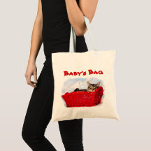 Eco Friendly Reusable Sleeping Kitten Red Basket