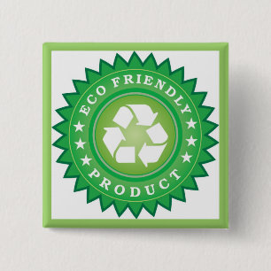 Eco Friendly Sticker 15 Cm Square Badge
