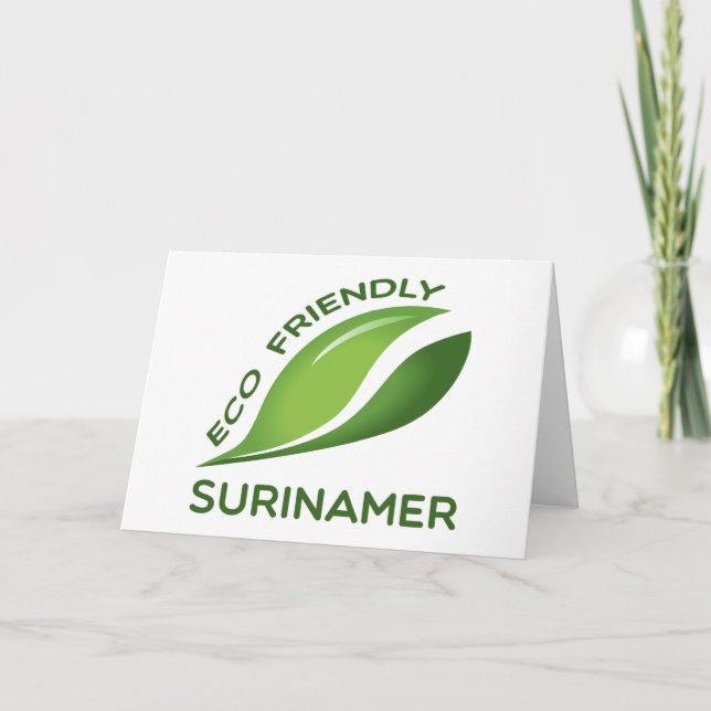 Eco Friendly Surinamer. Card (Front)