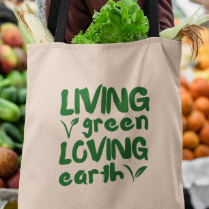 Eco Friendly Sustainable Living Reusable Grocery Tote Bag