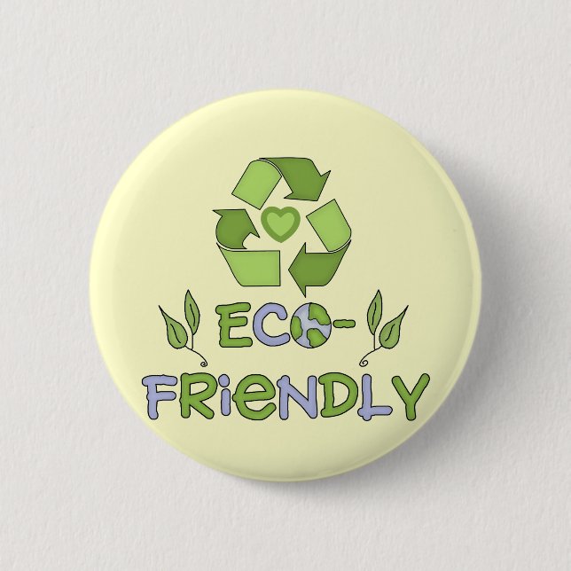 Eco-Friendly T-shirts and Gifts 6 Cm Round Badge (Front)