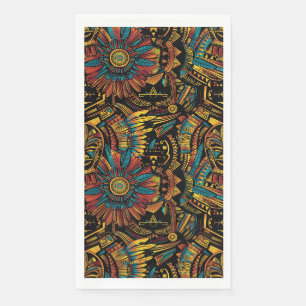 Eco-Friendly Teal "Aztec Dream" Cloth Napkins