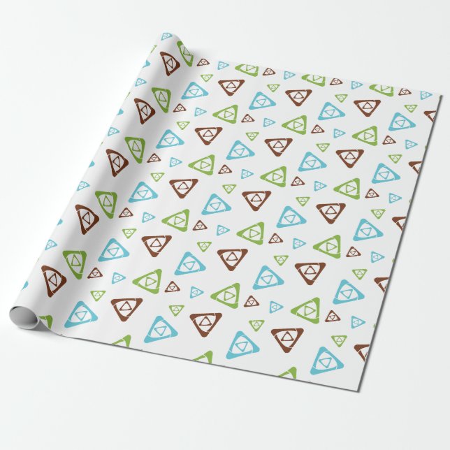 Eco Friendly Triangle Pattern Wrapping Paper (Unrolled)