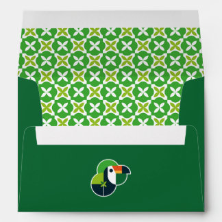 Eco Friendly Tropical Geometric Brazilian Toucan Envelope