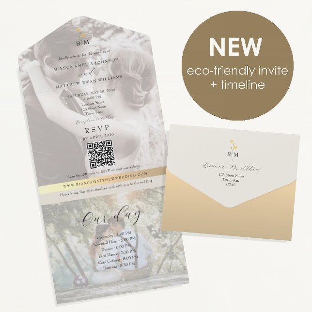 Eco-Friendly Wedding Timeline All In One Invitation (Creator Uploaded)