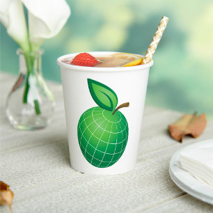 Eco Globe Fruit Green Earth Leaf Sphere Paper Cups