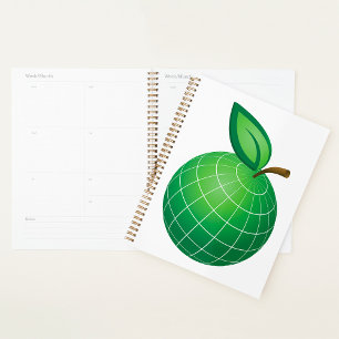 Eco Globe Fruit Green Earth Leaf Sphere  Planner
