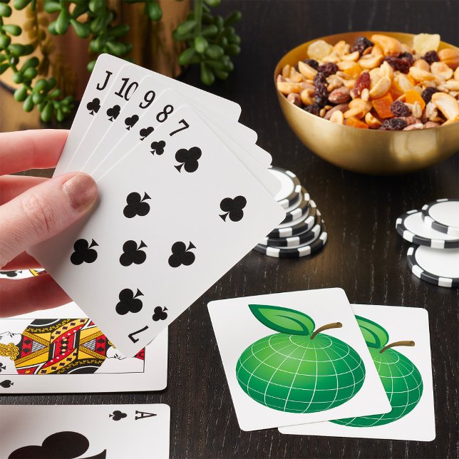 Eco Globe Fruit Green Earth Leaf Sphere  Playing Cards (Creator Uploaded)