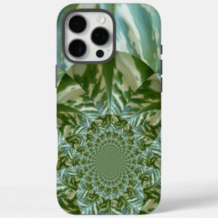 Eco Green Camo Kaleidoscope Art Print Design iPhone 16 Pro Max Case