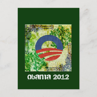 Eco Grunge Obama 2012 Reelection Design Postcard