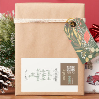 Eco Handmade Minimal Natural Sage Green Brown Rectangular Sticker