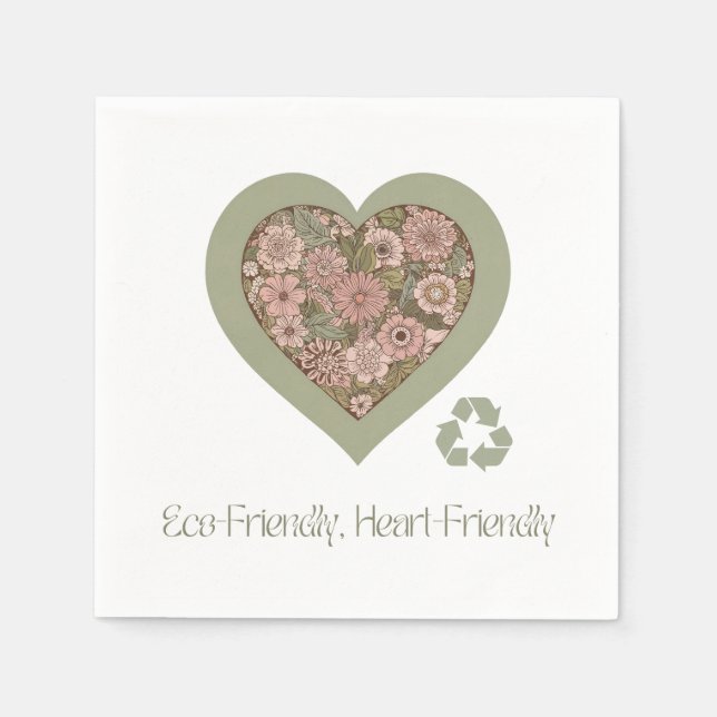 Eco & Heart-Friendly Love Napkin (Front)