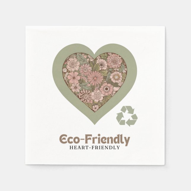 Eco & Heart-Friendly Love Napkin (Front)