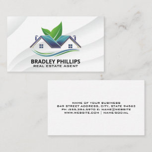 Eco Home Real Estate Property Logo Business Card
