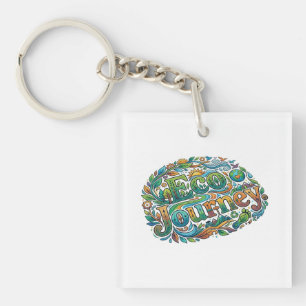 Eco Journey Sustainable Path Nature-InspiT-Shirt Key Ring