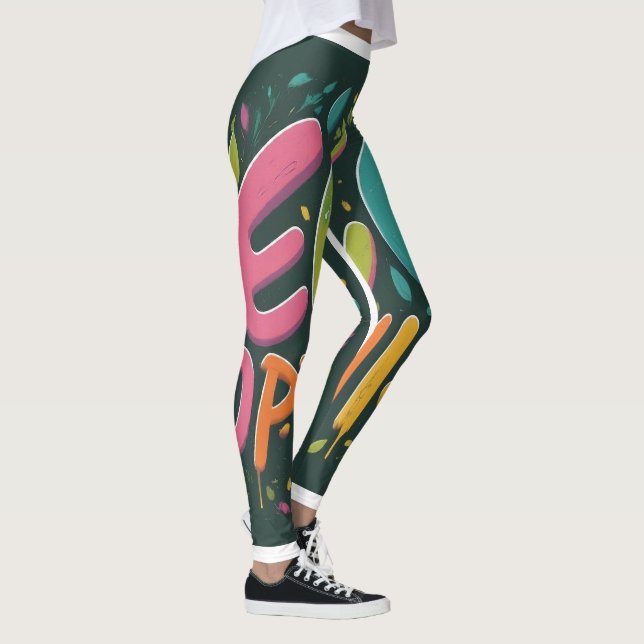 Eco Optimist: Multi-Coloured Leggings Design (Right)