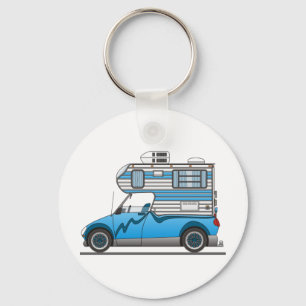 Eco Pick Up Camper Blue Key Ring