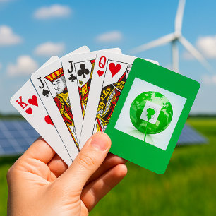 Eco Quote Living in Harmony with Nature Playing Cards