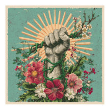 Eco Resistance - Solarpunk Protest Poster