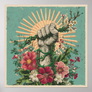 Eco Resistance - Solarpunk Protest Poster