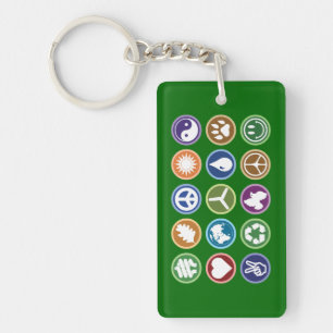 Eco Symbols Key Ring