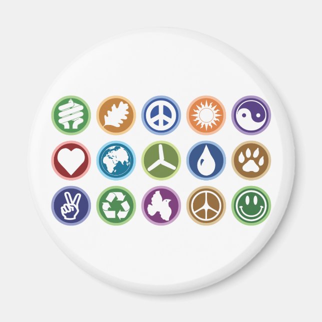 Eco Symbols Magnet (Front)