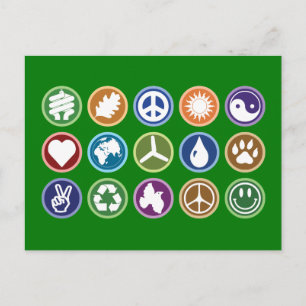 Eco Symbols Postcard