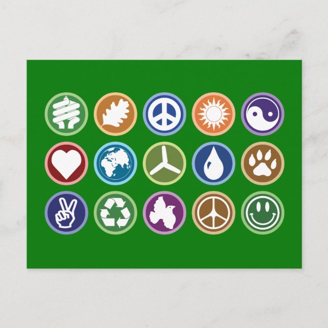 Eco Symbols Postcard (Front)
