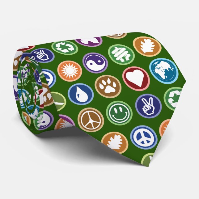 Eco Symbols Tie (Rolled)