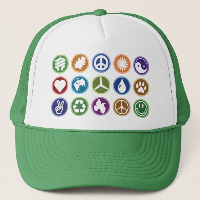 Eco Symbols Trucker Hat (Front)