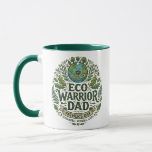 Eco Warrior Dad Mug Green Earth Coffee Cup