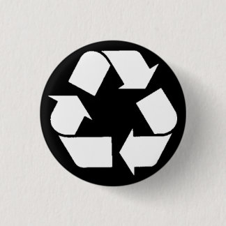 EcoFlair - Recycle. 3 Cm Round Badge