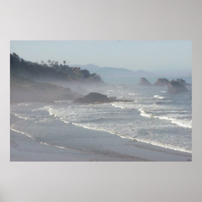 Ecola Beach View Poster (Front)