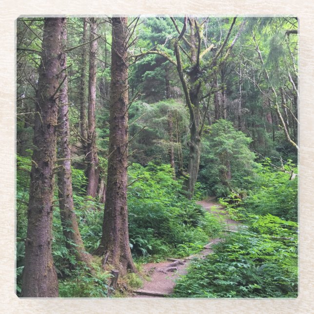 Ecola State Park, Cannon Beach, Oregon Glass Coaster (Front)