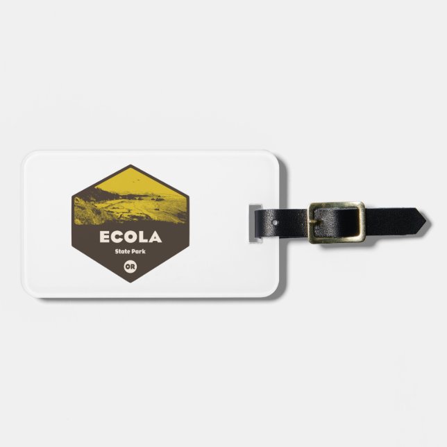 Ecola State Park Oregon Luggage Tag (Front Horizontal)