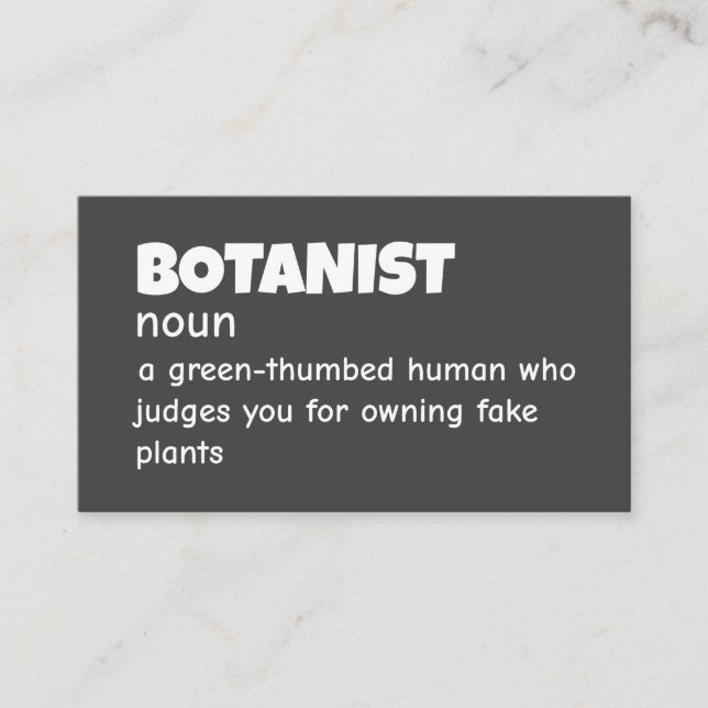 Ecologist Plant Definition Card (Front)