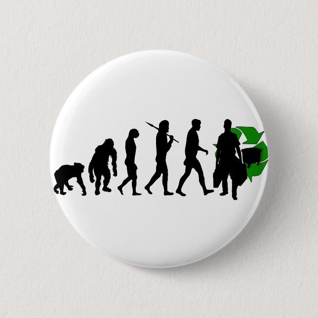 Ecologists environmental crusaders gear 6 cm round badge (Front)
