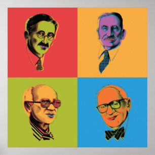Econ Poster - Mises, Hayek, Rothbard, Friedman