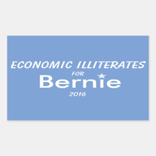 Economic Illiterates for Bernie Rectangle Sticker